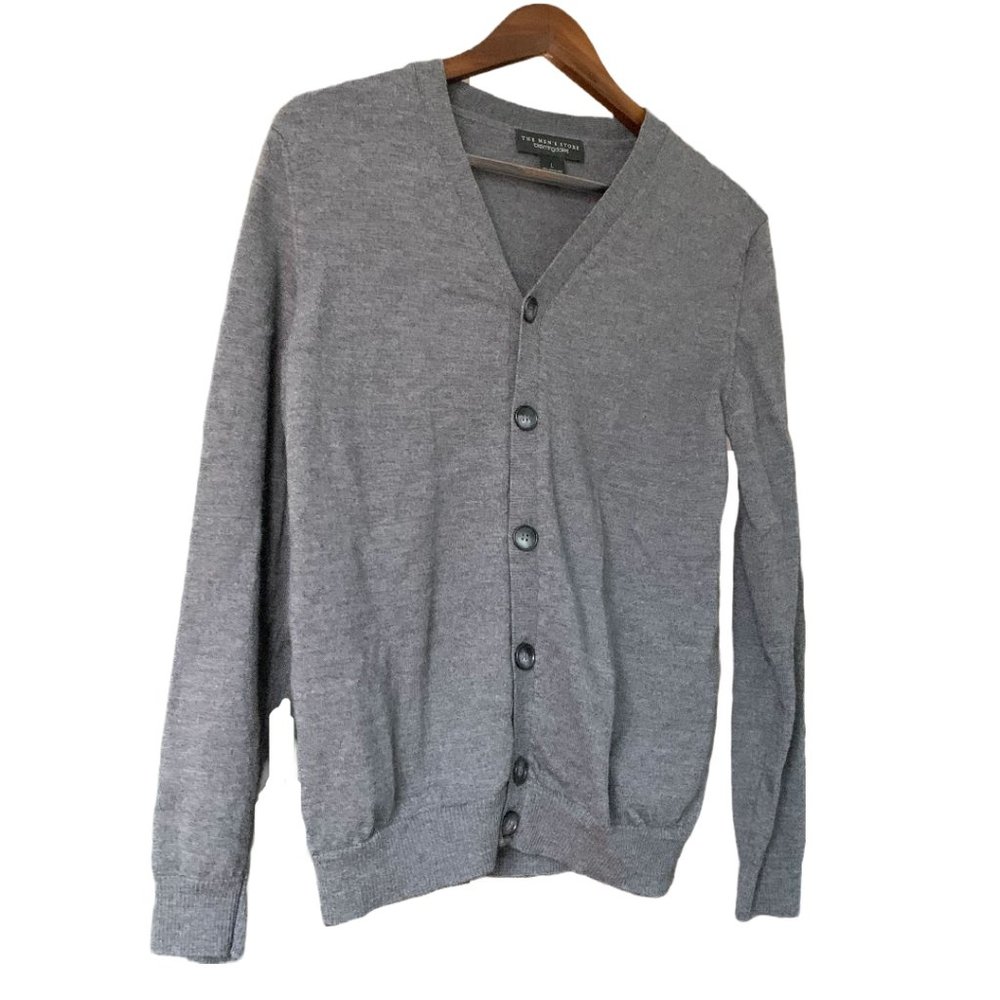 Gray Merino Wool Cardigan The Men’s Store Bloomingdale's Size L